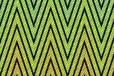 Bold black chevron lines repeat across a yellow green background creating a Stock Illustration