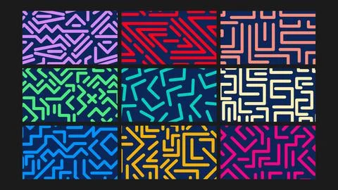 Bold black doodle background Set Stock Illustration