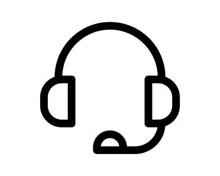 Bold black headset icon; perfect for websites, apps, and presentations need.. Stock Illustration