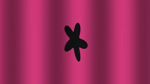 Bold black shape on pink background with smooth fabric Stock Footage 338288646