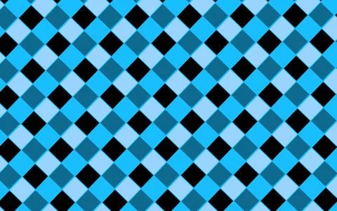 Bold Blue And Black Geometric Diamond Pattern Background With Striped Rhomb.. 스톡 일러스트