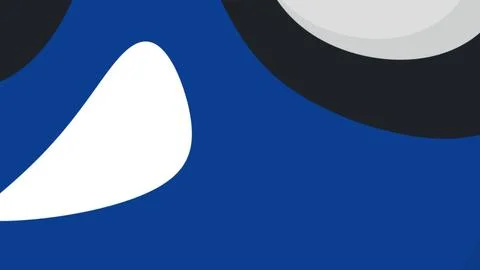 Bold blue background with white curved shape and black gray arcs creating an  Stock Illustration