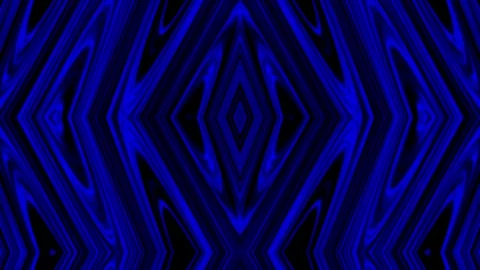 Bold blue geometric shapes repeat on black background Stock Footage 345448913