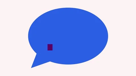 Bold blue speech bubble with a colorful graph chart for a modern, clean vis.. Stock Footage 309016690
