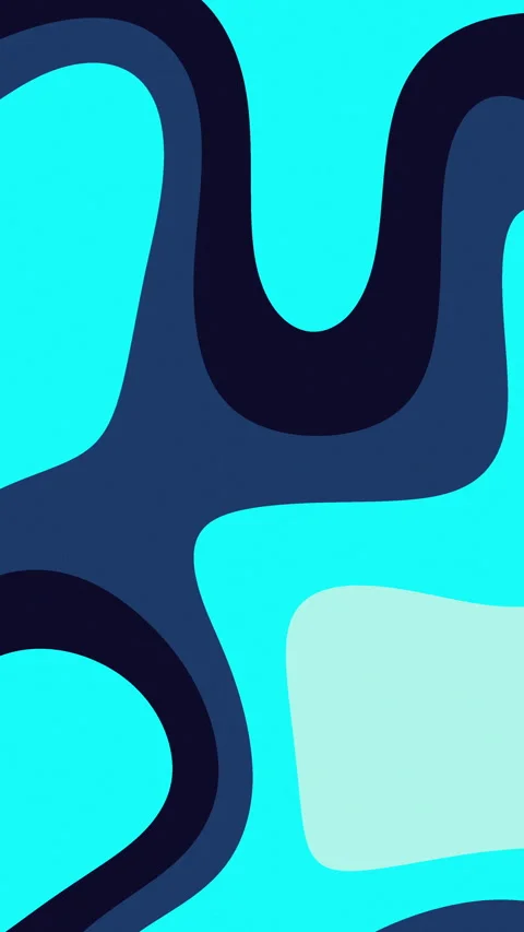Bold blue waves curve across the canvas Stock Footage 337384731