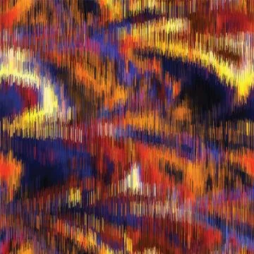 Bold Blurry Ikat Gradient Ombre Texture. Seamless Repeat Pattern. Abstract Space Stock Illustration