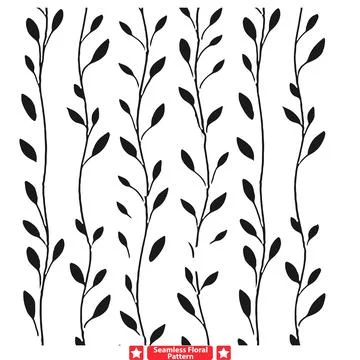 Bold Botanical Vector Patterns  Striking Designs for Attention Grabbing Gra.. Stock Illustration