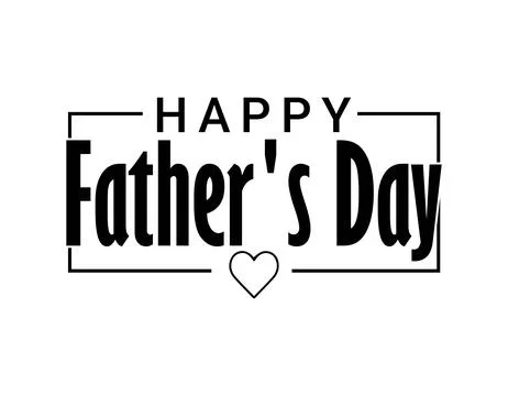 Bold Boxed Father's Day Text Element Stock Illustration