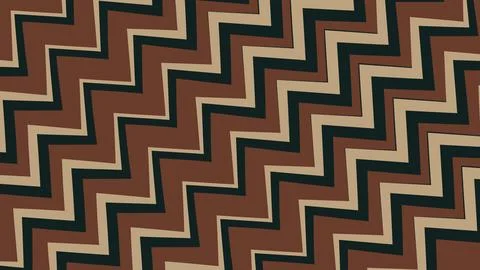 Bold brown zigzag tile background Stock Illustration