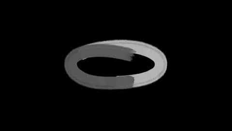 Bold brush stroke forming a freeform shape against dark background captured  Stock Footage 313558674