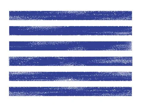 Bold brush stroke set. Grunge hand drawn vector shapes and silhouettes. Blue Stock Illustration