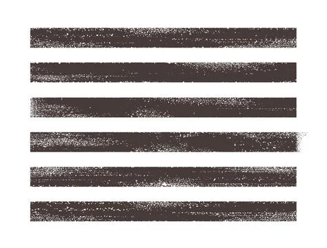 Bold brush stroke set. Grunge hand drawn vector shapes and silhouettes. Brush Stock Illustration