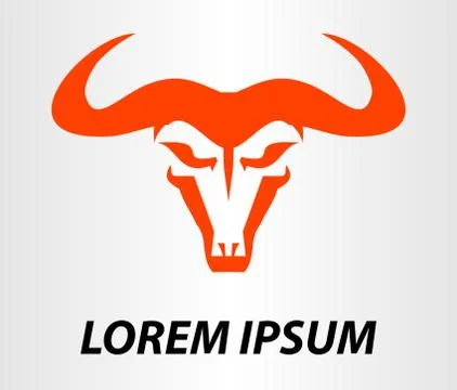Bold Buffalo Head Stock Illustration
