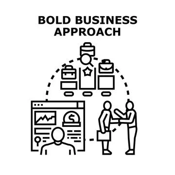 Bold business approach exploring new opportunity and strategy Stock Illustration