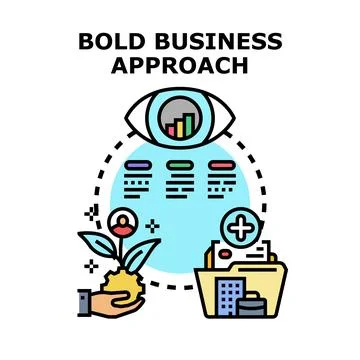 Bold business approach vector icon concept Stock Illustration