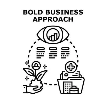 Bold business approach vector icon concept Stock Illustration
