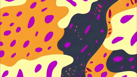 Bold cartoon pop art pattern with colorful stains and funky spots Stock Footage 315245259