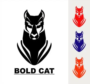 Bold Cat Stock Illustration