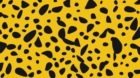 Bold cheetah pattern with black spots on yellow background, perfect for texti Illustrazione stock