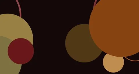 Bold chunky overlapping circles against dark backdrop Stock Illustration