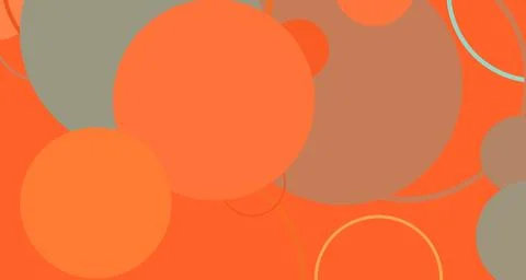 Bold chunky overlapping circles in bright summer colors Stock Illustration