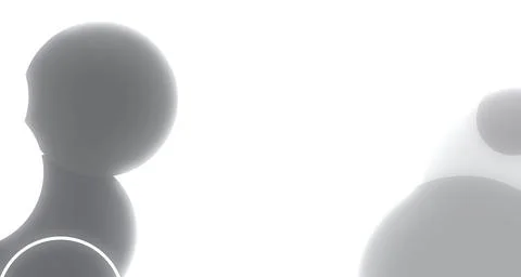 Bold chunky overlapping circles glowing in charcoal gray Stock Illustration