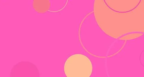 Bold chunky overlapping circles in pink and orange tones Stock Illustration