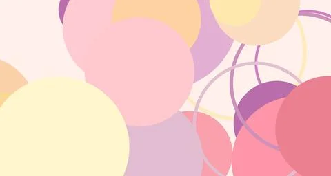 Bold chunky overlapping circles in warm tones for modern design Stock Illustration