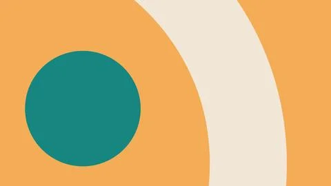 Bold Circular And Shapes Background Stock Illustration