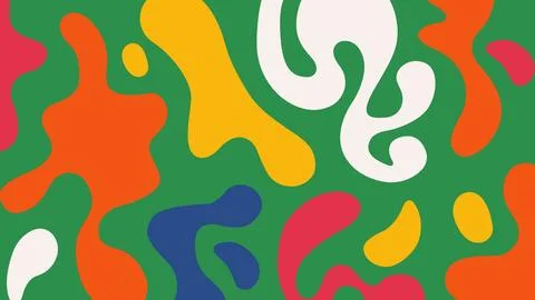 Bold colorful blob background Stock Illustration