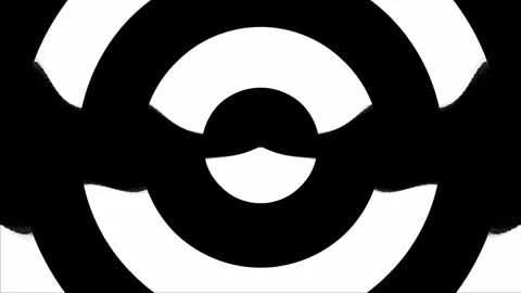 Bold concentric circle strobe pulse loop abstract background Видео 333481458
