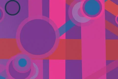 Bold concentric circles and intersecting blocks form a dramatic abstract co.. 스톡 일러스트