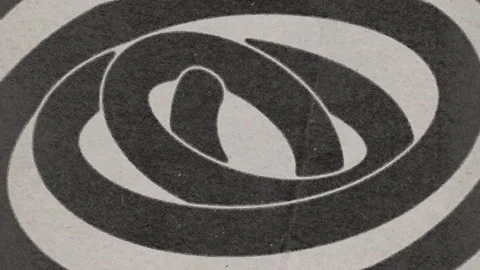 Bold concentric rings, silkscreen print seamless loop Stock Footage 288468830