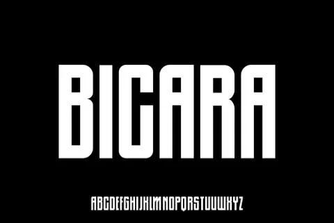 Bold condensed font vector set Stockillustratie