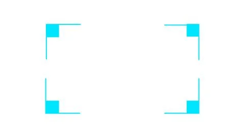 Bold Corner Highlight Frame Overlay, Minimal UI Selection Border Interface Stock Illustration
