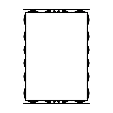 Bold corner rectangle border vector illustration featuring geometric orname.. Stock-Illustration