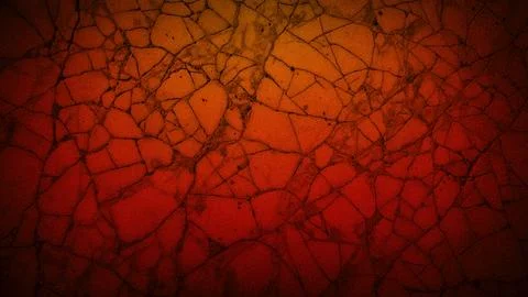 Bold cracked stone texture with intense orange and red gradients, ideal for.. Illustrazione stock