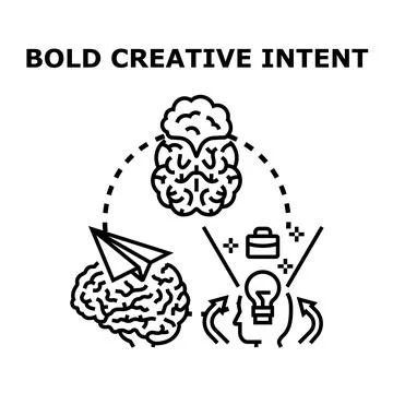 Bold creative intent generating business ideas and innovation Stock Illustration