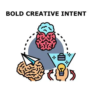 Bold creative intent generating business ideas and innovation Stock Illustration