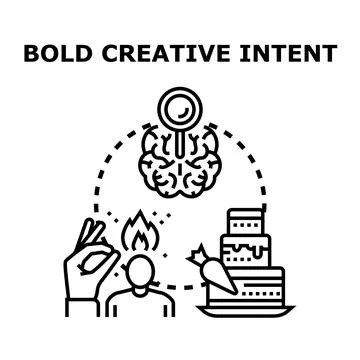 Bold creative intent processing ideas illustration Stock Illustration