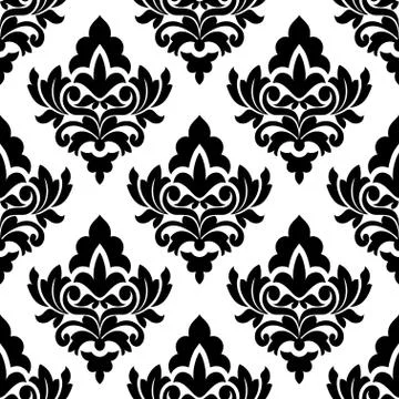 Bold damask style seamless pattern 스톡 일러스트