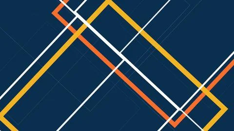 Bold diagonal contours form overlapping geometric pathways in warm gold and.. Stock Illustration