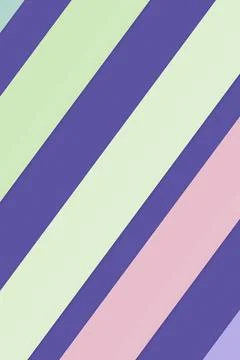 Bold diagonal stripes in violet, pale green, and blush create a playful ret.. Stock Illustration