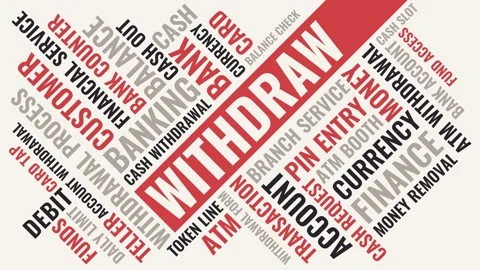 Bold Diagonal Withdraw Word Cloud Animation Shameless Loop. Withdraw Kineti.. 库存影片 341688703