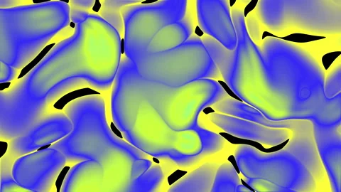 Bold digital abstract with vibrant blue and yellow swirls Stock Footage 306521275