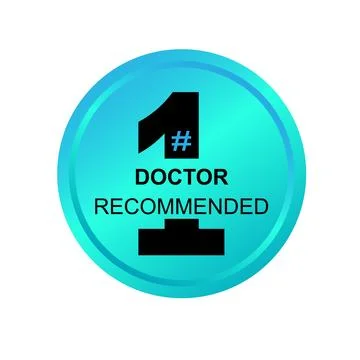 Bold Doctor Recommended #1 Certification Seal Stock Illustration