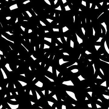 Bold Doodle Lines pattern in Black and White colors. Stock Illustration