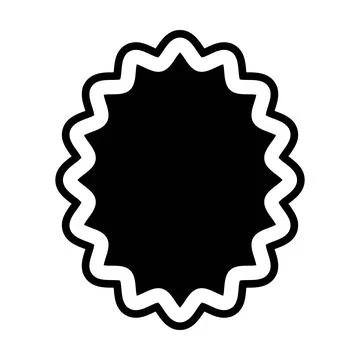 Bold Double Wavy Decorative Border with Organic Curves Stock Illustration