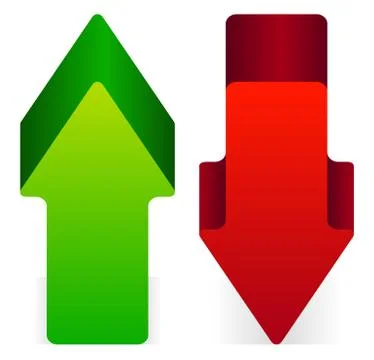 Bold up, down arrows Stock Illustration
