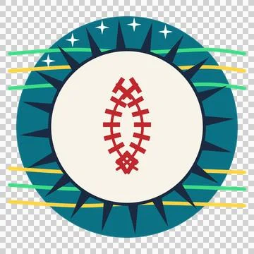 Bold Dynamic Softball Sport Vector Stock Illustration